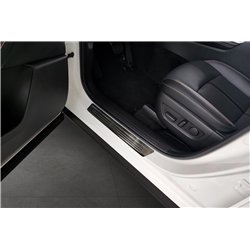 Sill trims for Mazda CX-60 2022- | Black Stainless steel Brushed