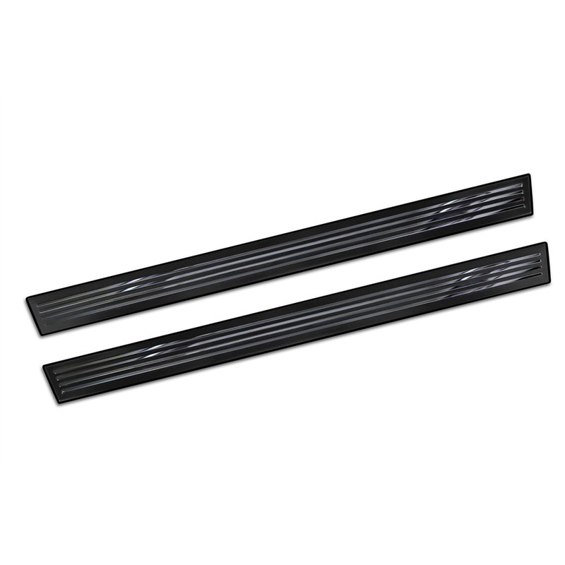 Universal front sill trims for product | Black Aluminum Shiny