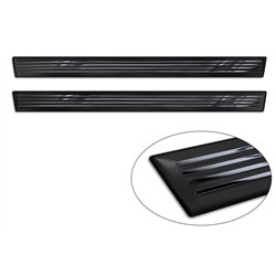 Universal front sill trims for product | Black Aluminum Shiny
