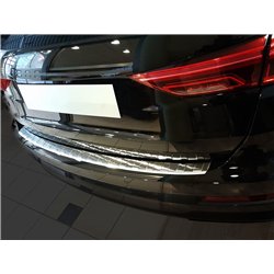 Rear bumper trim for Audi Q3 2018- | Silver Stainless steel