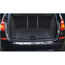 Rear bumper trim for BMW X3 FL 2014-2017 | Silver Stainless steel