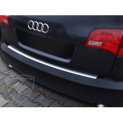 Nakładka z zagięciem na zderzak (stal szczotkowana) Audi A6 C6 AVANT