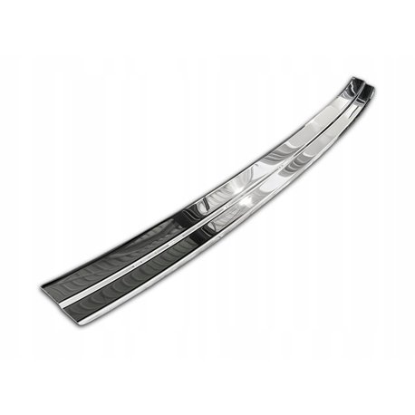 Rear bumper trim for Audi Q7 2015- | Silver Stainless steel