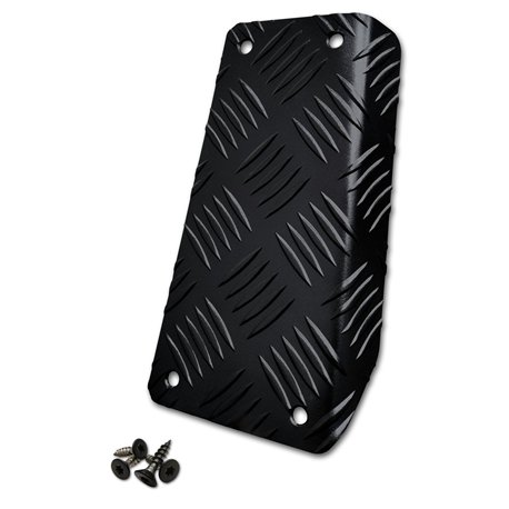 Footrest plate for Ford Ranger IV 2023- Black Aluminum Ribbed