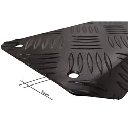 Footrest plate for Ford Ranger IV 2023- Black Aluminum Ribbed