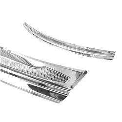 Rear bumper trim for Porsche Cayenne 2017- Chrome Stainless steel