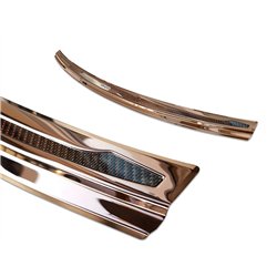Rear bumper trim for Porsche Cayenne 2017- Copper Stainless steel