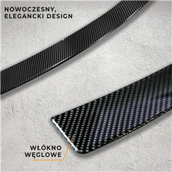 Rear bumper trim for Audi Q3 2011-2018 | Black Carbon fiber Shiny