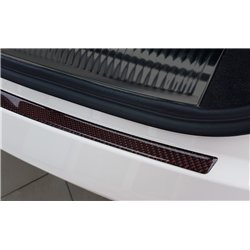 Rear bumper trim for Audi Q3 2011-2018 | Black-red Carbon fiber