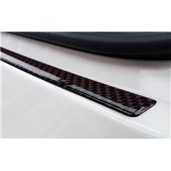 Rear bumper trim for Audi Q3 2011-2018 | Black-red Carbon fiber