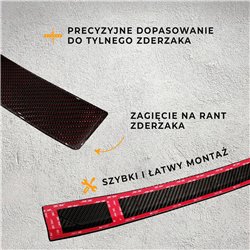 Listwa tylnego zderzaka Mercedes C-Klasa Sedan 4D 2014-2021 | Włókno węglowe Karbon