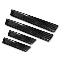Sill trims for Volvo S60 Sedan 4D 2019- Black Carbon fiber Shiny