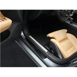 Listwy progowe do Volvo S60 Sedan 4D 2019- Włókno węglowe Karbon