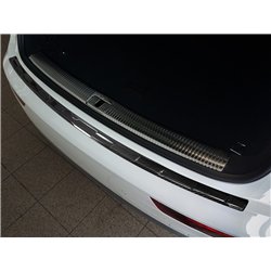 Rear bumper trim for Audi Q5 2017-2024 Black Carbon fiber Shiny