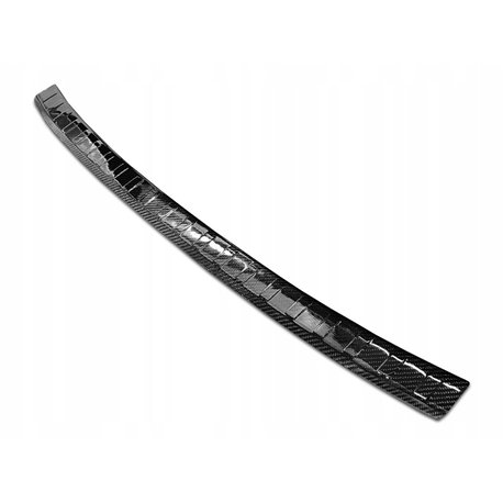 Rear bumper trim for SEAT Ateca I 2016- Black Carbon fiber Shiny