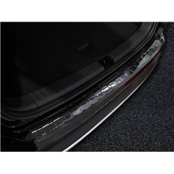 Rear bumper trim for SEAT Ateca I 2016- Black Carbon fiber Shiny