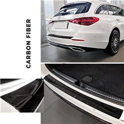 Rear bumper trim for Mercedes V-Class 2014- | Black Carbon fiber