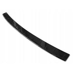 Rear bumper trim for Volvo XC60 II 2017- Black Carbon fiber Shiny