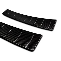 Rear bumper trim for Opel Corsa Hatchback 5D 2019- Carbon fiber