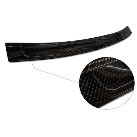 Rear bumper trim for Ford Edge FL 2018-2020 | Black Carbon fiber