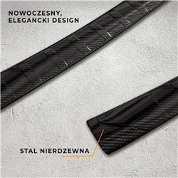 Listwa tylnego zderzaka Volkswagen VW Taigo 2021- | Włókno węglowe Karbon