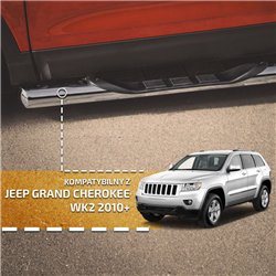 Side bars with steps for Jeep Grand Cherokee 2010-2021 | Steel