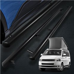 Side bars for Volkswagen VW California 2003-2015 Black Steel