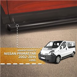 Side bars for Nissan Primastar 2002-2015 Black Steel