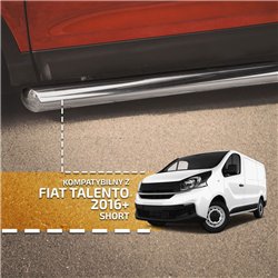 Side bars for Fiat Talento (L1 SWB) 2016-2021 Chrome Steel