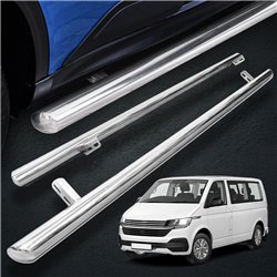 Side bars for Volkswagen VW Multivan 2019-2022 Chrome Steel