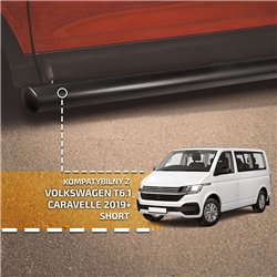Side bars for Volkswagen VW Caravelle 2019-2023 Black Steel