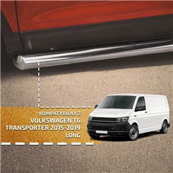 Side bars for Volkswagen VW Transporter 2015-2019 Chrome Steel