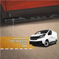 Side bars with steps for Fiat Talento (L1 SWB) 2016-2021 Steel