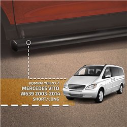 Orurowanie boczne do Mercedes Vito 2003-2014 Czarny Stal