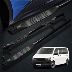 Side bars with steps for Volkswagen VW Multivan 2015-2019 Steel
