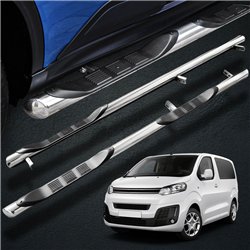 Side bars with steps for Citroen Spacetourer 2016- | Chrome Steel