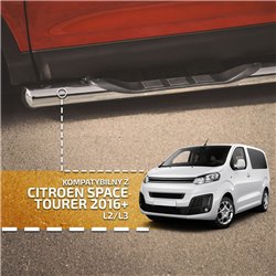 Side bars with steps for Citroen Spacetourer 2016- | Chrome Steel