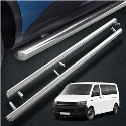 Side bars for Volkswagen VW Multivan 2015-2019 Chrome Steel