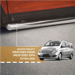 Orurowanie boczne do Mercedes Viano 2003-2014 Chrom Stal