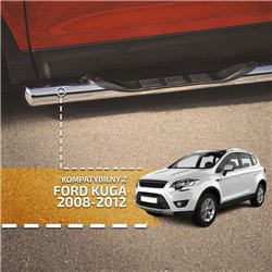 Orurowanie boczne ze stopniami do Ford Kuga 2008-2012 Chrom Stal