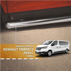 Side bars for Renault Trafic 2014- BB004 Chrome Steel Polished