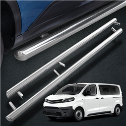 Side bars for Toyota Proace II  2016- BB004 Chrome Steel Polished