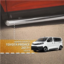 Side bars for Toyota Proace II  2016- BB004 Chrome Steel Polished