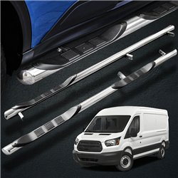 Orurowanie boczne ze stopniami do Ford Transit 2014- Czarny Stal