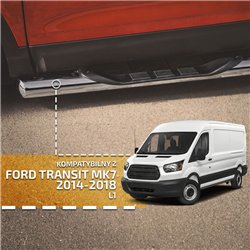 Orurowanie boczne ze stopniami do Ford Transit 2014- Czarny Stal