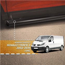 Side bars for Renault Trafic 2001-2014 Black Steel Powder-coated