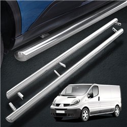 Orurowanie boczne do Renault Trafic 2001-2014 Chrom Stal