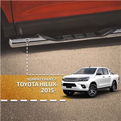 Orurowanie boczne ze stopniami do Toyota Hilux 4D 2016- Stal