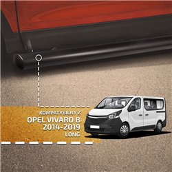 Side bars for Opel Vivaro 2014-2019 Black Steel Powder-coated