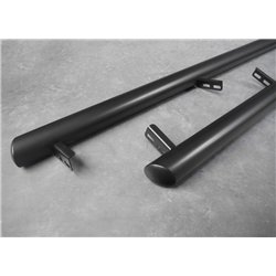 Side bars for Opel Vivaro 2014-2019 Black Steel Powder-coated